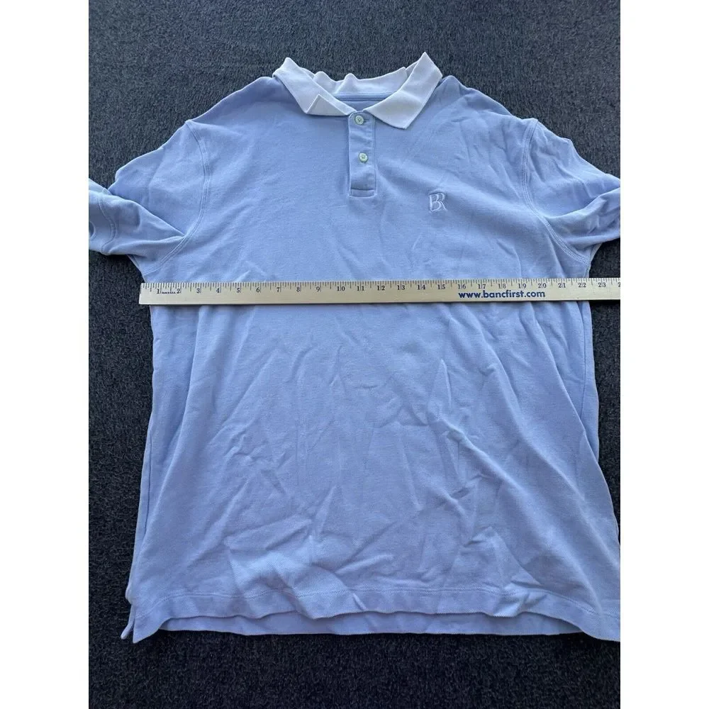 Banana Republic Shirt Men Large Blue Polo Short Sleeve Logo Pullover Golf Casual
